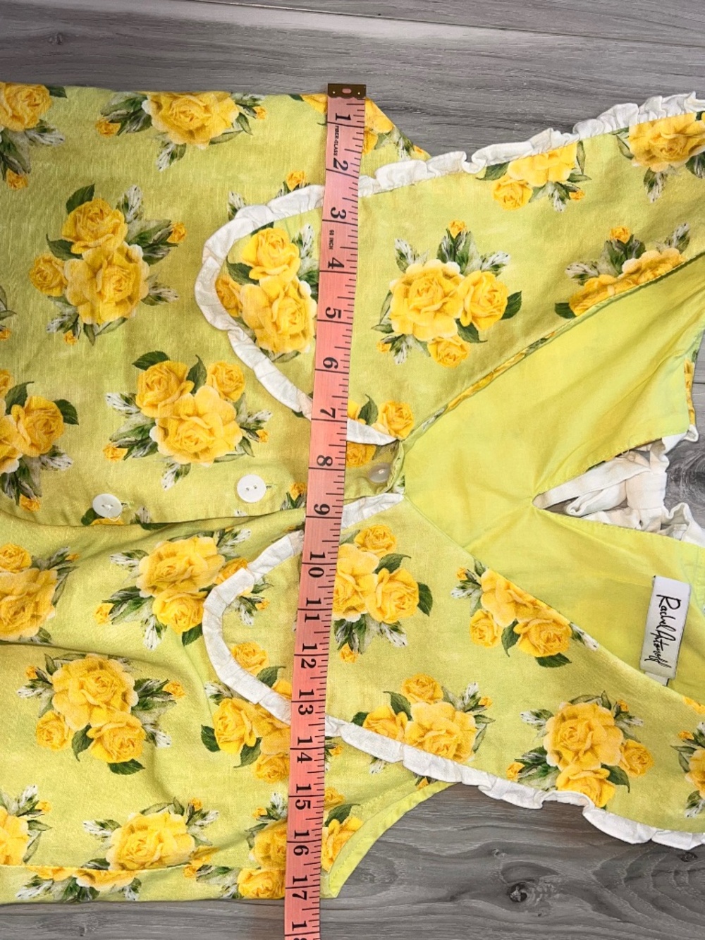 Rachel Antonoff Georgia Top in Yellow Blooms in Small - Picture 4 of 7
